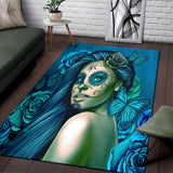 Calavera Fresh Look Design #2 Floor Covering (Vertical, Turquoise Tiffany Rose) - FREE SHIPPING Calavera Fresh Look Design #2 Floor Covering (Vertical, Turquoise Tiffany Rose) - FREE SHIPPING