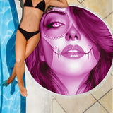 Calavera Fresh Look Design #3 Beach Blanket (Pink Mystic Topaz) - FREE SHIPPING Calavera Fresh Look Design #3 Beach Blanket (Pink Mystic Topaz) - FREE SHIPPING