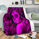 Calavera Fresh Look Design #2 Throw Blanket (Pink Easy On The Eyes Rose) - FREE SHIPPING Calavera Fresh Look Design #2 Throw Blanket (Pink Easy On The Eyes Rose) - FREE SHIPPING