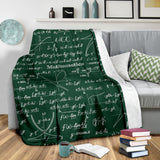 Mathematica Chalkboard Design #2 Throw Blanket (Green) - FREE SHIPPING Mathematica Chalkboard Design #2 Throw Blanket (Green) - FREE SHIPPING