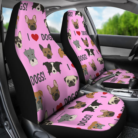 I Love Dogs Car Seat Covers (Richmond SPCA Light Pink) - FREE SHIPPING I Love Dogs Car Seat Covers (Richmond SPCA Light Pink) - FREE SHIPPING