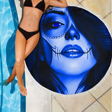 Calavera Fresh Look Design #3 Beach Blanket (Blue Lapis Lazuli) - FREE SHIPPING Calavera Fresh Look Design #3 Beach Blanket (Blue Lapis Lazuli) - FREE SHIPPING