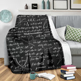 Mathematica Chalkboard Design #2 Throw Blanket (Black) - FREE SHIPPING Mathematica Chalkboard Design #2 Throw Blanket (Black) - FREE SHIPPING