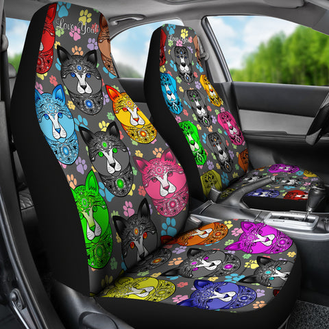 Fancy Pants Cat And Dog Car Seat Covers (Rainbow - With "Love You" Text)  - FREE SHIPPING Fancy Pants Cat And Dog Car Seat Covers (Rainbow - With "Love You" Text)  - FREE SHIPPING
