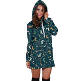 Ugly Christmas Sweater Hoodie Dress - Flying Reindeer Design #1 (Blue) - For Small To Plus Size Divas - FREE SHIPPING Ugly Christmas Sweater Hoodie Dress - Flying Reindeer Design #1 (Blue) - For Small To Plus Size Divas - FREE SHIPPING