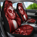Calavera Fresh Look Design #2 Car Seat Covers (Red Freedom Rose) - FREE SHIPPING Calavera Fresh Look Design #2 Car Seat Covers (Red Freedom Rose) - FREE SHIPPING