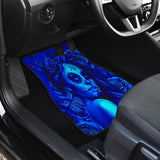 Calavera Fresh Look Design #2 Car Floor Mats (Blue Elusive Rose, Front & Back) - FREE SHIPPING Calavera Fresh Look Design #2 Car Floor Mats (Blue Elusive Rose, Front & Back) - FREE SHIPPING