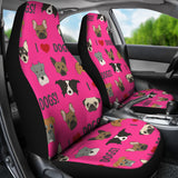 I Love Dogs Car Seat Covers (FPD Pink) - FREE SHIPPING I Love Dogs Car Seat Covers (FPD Pink) - FREE SHIPPING
