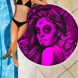 Calavera Fresh Look Design #2 Beach Blanket (Pink Easy On The Eyes Rose) - FREE SHIPPING Calavera Fresh Look Design #2 Beach Blanket (Pink Easy On The Eyes Rose) - FREE SHIPPING