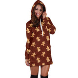 Ugly Christmas Sweater Hoodie Dress - Gingerbread Men Design #1 (Brown) - For Small To Plus Size Divas - FREE SHIPPING Ugly Christmas Sweater Hoodie Dress - Gingerbread Men Design #1 (Brown) - For Small To Plus Size Divas - FREE SHIPPING