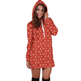 Ugly Christmas Sweater Hoodie Dress - Snowflakes Design #2 (Red) - For Small To Plus Size Divas - FREE SHIPPING Ugly Christmas Sweater Hoodie Dress - Snowflakes Design #2 (Red) - For Small To Plus Size Divas - FREE SHIPPING
