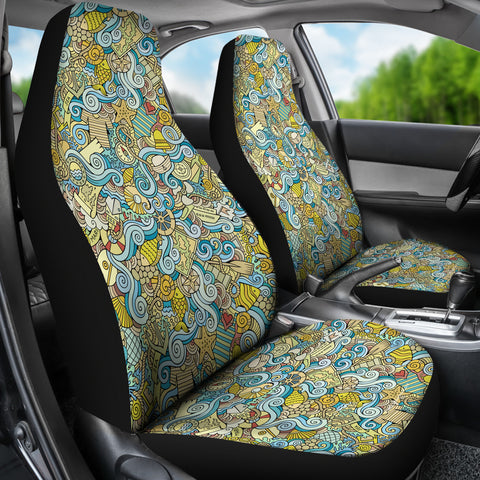 Nautical Design Car Seat Covers (Yellow) - FREE SHIPPING Nautical Design Car Seat Covers (Yellow) - FREE SHIPPING