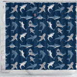 Shark Pattern #1 Shower Curtain - FREE SHIPPING