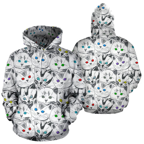 Cats Galore All Over Hoodie - FREE SHIPPING