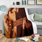 Guitar Player Design #1 Throw Blanket - FREE SHIPPING Guitar Player Design #1 Throw Blanket - FREE SHIPPING