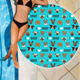 I Love Dogs Beach Blanket (FPD Cyan) - FREE SHIPPING I Love Dogs Beach Blanket (FPD Cyan) - FREE SHIPPING