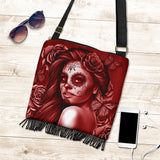 Calavera Fresh Look Design #2 Cross-Body Boho Handbag (Red Freedom Rose) - FREE SHIPPING Calavera Fresh Look Design #2 Cross-Body Boho Handbag (Red Freedom Rose) - FREE SHIPPING