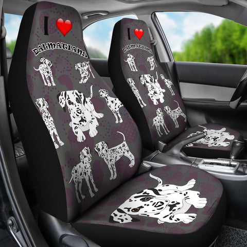 I Love Dalmatians Car Seat Covers - FREE SHIPPING I Love Dalmatians Car Seat Covers - FREE SHIPPING