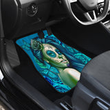 Calavera Fresh Look Design #2 Car Floor Mats (Turquoise Tiffany Rose, Front & Back) - FREE SHIPPING Calavera Fresh Look Design #2 Car Floor Mats (Turquoise Tiffany Rose, Front & Back) - FREE SHIPPING