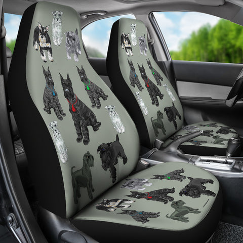 I Love Schnauzers Car Seat Covers (Heather Gray, No Heart)  - FREE SHIPPING I Love Schnauzers Car Seat Covers (Heather Gray, No Heart)  - FREE SHIPPING