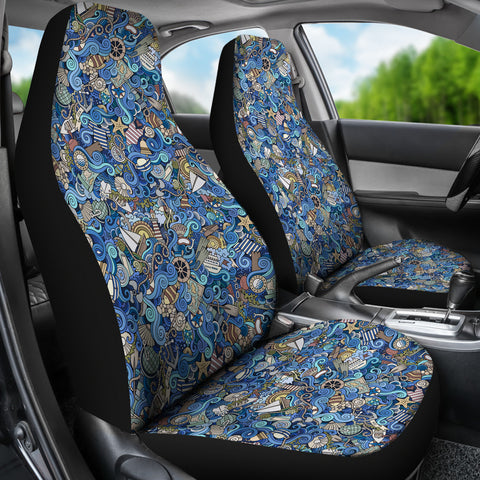Nautical Design Car Seat Covers (Ocean Blue) - FREE SHIPPING Nautical Design Car Seat Covers (Ocean Blue) - FREE SHIPPING