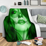 Calavera Fresh Look Design #3 Throw Blanket (Green Emerald) - FREE SHIPPING Calavera Fresh Look Design #3 Throw Blanket (Green Emerald) - FREE SHIPPING