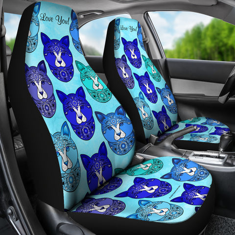 Fancy Pants Cat Car Seat Covers (Blue)  - FREE SHIPPING Fancy Pants Cat Car Seat Covers (Blue)  - FREE SHIPPING