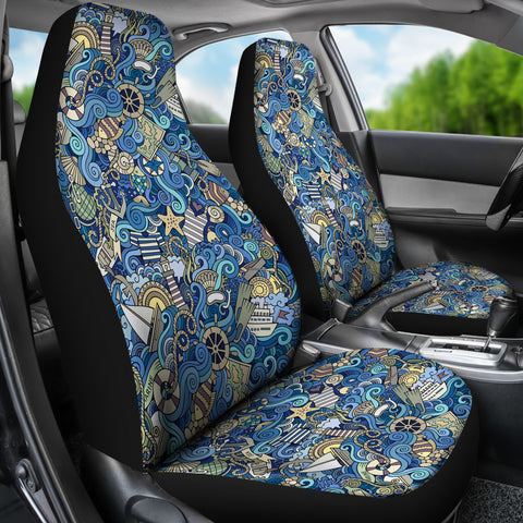 Nautical Design Car Seat Covers (Marina)  - FREE SHIPPING Nautical Design Car Seat Covers (Marina)  - FREE SHIPPING