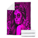 Calavera Fresh Look Design #2 Throw Blanket (Pink Easy On The Eyes Rose) - FREE SHIPPING Calavera Fresh Look Design #2 Throw Blanket (Pink Easy On The Eyes Rose) - FREE SHIPPING