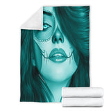 Calavera Fresh Look Design #3 Throw Blanket (Ice Blue Aquamarine) - FREE SHIPPING Calavera Fresh Look Design #3 Throw Blanket (Ice Blue Aquamarine) - FREE SHIPPING
