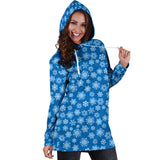 Ugly Christmas Sweater Hoodie Dress - Snowflakes Design #3 (Blue) - For Small To Plus Size Divas - FREE SHIPPING Ugly Christmas Sweater Hoodie Dress - Snowflakes Design #3 (Blue) - For Small To Plus Size Divas - FREE SHIPPING