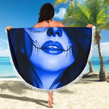 Calavera Fresh Look Design #3 Beach Blanket (Blue Lapis Lazuli) - FREE SHIPPING Calavera Fresh Look Design #3 Beach Blanket (Blue Lapis Lazuli) - FREE SHIPPING