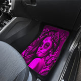 Calavera Fresh Look Design #2 Car Floor Mats (Pink Easy On The Eyes Rose, Front & Back) - FREE SHIPPING Calavera Fresh Look Design #2 Car Floor Mats (Pink Easy On The Eyes Rose, Front & Back) - FREE SHIPPING
