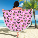 I Love Dogs Beach Blanket (Richmond SPCA Light Pink) - FREE SHIPPING I Love Dogs Beach Blanket (Richmond SPCA Light Pink) - FREE SHIPPING