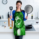 Calavera Fresh Look Design #2 Women's Apron (Green Lime Rose) - FREE SHIPPING Calavera Fresh Look Design #2 Women's Apron (Green Lime Rose) - FREE SHIPPING