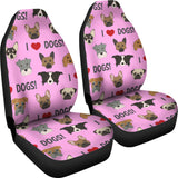 I Love Dogs Car Seat Covers (Richmond SPCA Light Pink) - FREE SHIPPING I Love Dogs Car Seat Covers (Richmond SPCA Light Pink) - FREE SHIPPING