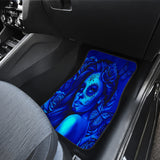 Calavera Fresh Look Design #2 Car Floor Mats (Blue Elusive Rose, Front & Back) - FREE SHIPPING Calavera Fresh Look Design #2 Car Floor Mats (Blue Elusive Rose, Front & Back) - FREE SHIPPING