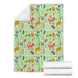 Wildlife Collection - Forest Animals (Light Green) Throw Blanket - FREE SHIPPING Wildlife Collection - Forest Animals (Light Green) Throw Blanket - FREE SHIPPING