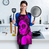 Calavera Fresh Look Design #2 Women's Apron (Pink Easy On The Eyes Rose) - FREE SHIPPING Calavera Fresh Look Design #2 Women's Apron (Pink Easy On The Eyes Rose) - FREE SHIPPING
