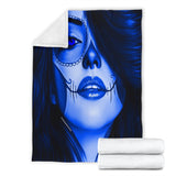 Calavera Fresh Look Design #3 Throw Blanket (Blue Lapis Lazuli) - FREE SHIPPING Calavera Fresh Look Design #3 Throw Blanket (Blue Lapis Lazuli) - FREE SHIPPING