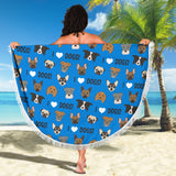 I Love Dogs Beach Blanket (FPD Blue) - FREE SHIPPING I Love Dogs Beach Blanket (FPD Blue) - FREE SHIPPING