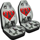 I Love Schnauzers Car Seat Covers (Silver Martin, With Heart)  - FREE SHIPPING I Love Schnauzers Car Seat Covers (Silver Martin, With Heart)  - FREE SHIPPING
