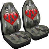 I Love Schnauzers Car Seat Covers (Sharkskin, With Heart)  - FREE SHIPPING I Love Schnauzers Car Seat Covers (Sharkskin, With Heart)  - FREE SHIPPING