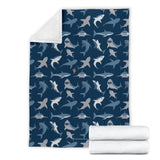 Shark Pattern #1 Throw Blanket - FREE SHIPPING Shark Pattern #1 Throw Blanket - FREE SHIPPING