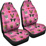I Love Dogs Car Seat Covers (Richmond SPCA Dark Pink) - FREE SHIPPING I Love Dogs Car Seat Covers (Richmond SPCA Dark Pink) - FREE SHIPPING