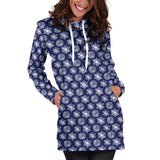 Ugly Christmas Sweater Hoodie Dress - Snowflakes Design #4 (Dark Blue) - For Small To Plus Size Divas - FREE SHIPPING Ugly Christmas Sweater Hoodie Dress - Snowflakes Design #4 (Dark Blue) - For Small To Plus Size Divas - FREE SHIPPING