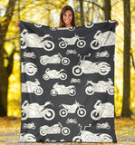 Motorcycle Chalkboard Design #1 Throw Blanket (Black) - FREE SHIPPING Motorcycle Chalkboard Design #1 Throw Blanket (Black) - FREE SHIPPING