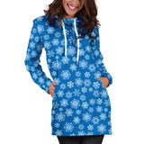 Ugly Christmas Sweater Hoodie Dress - Snowflakes Design #3 (Blue) - For Small To Plus Size Divas - FREE SHIPPING Ugly Christmas Sweater Hoodie Dress - Snowflakes Design #3 (Blue) - For Small To Plus Size Divas - FREE SHIPPING
