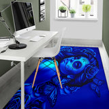 Calavera Fresh Look Design #2 Floor Covering (Horizontal, Blue Elusive Rose) - FREE SHIPPING Calavera Fresh Look Design #2 Floor Covering (Horizontal, Blue Elusive Rose) - FREE SHIPPING