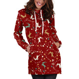 Ugly Christmas Sweater Hoodie Dress - Flying Reindeer Design #1 (Red) - For Small To Plus Size Divas - FREE SHIPPING Ugly Christmas Sweater Hoodie Dress - Flying Reindeer Design #1 (Red) - For Small To Plus Size Divas - FREE SHIPPING